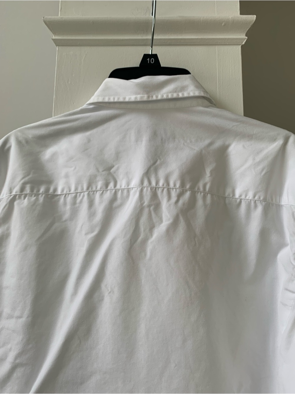 Talbots Classic White Textured Long-Sleeve Pleated Shirt - Picture 8 of 8